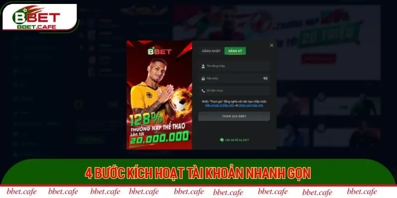 4 bước kích hoạt tài khoản nhanh gọn